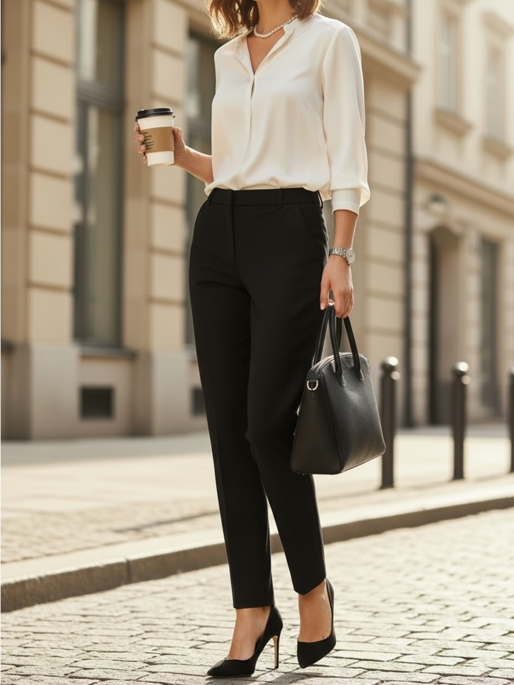 Theory Tailored Black Straight Leg Trouser Pants Size 6